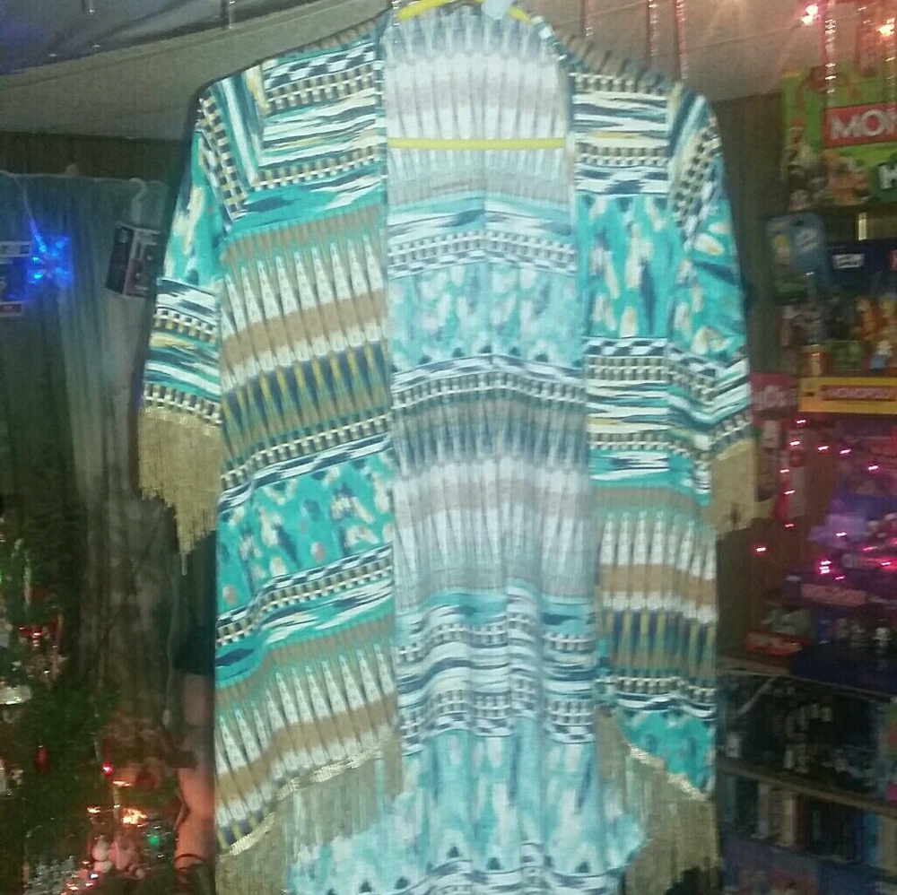 *SALE* Fringed Kimono Multicolor by Mechant!